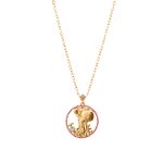 Zodiac Diamond Necklace Aquarius with Precious Stones