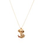 Zodiac Diamond Necklace Aquarius with Precious Stones