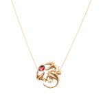 Zodiac Diamond Necklace Scorpio with Precious Stones