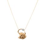 Zodiac Diamond Necklace Taurus with Precious Stone