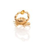 Zodiac Diamond Ring Cancer with Precious Stone