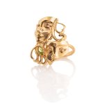 Zodiac Diamond Ring Gemini with Precious Stone