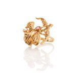 Zodiac Diamond Ring Sagittarius with Precious Stone