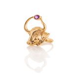 Zodiac Diamond Ring Taurus with Precious Stone