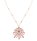 Light Diamond Necklace Love with Ruby