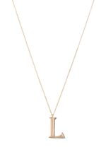 Initials Fancy Black Diamond Necklace L