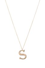 Initials Fancy Black Diamond Necklace S