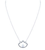 Lotus Diamond Necklace with Fancy Diamond