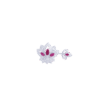Lotus Diamond Ring with Ruby