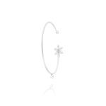 Snowflake Diamond Bangle in 18kt white gold, perfect Christmas bangle with New Year sparkle