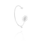 Snowflake Diamond Bangle in 18kt white gold with brilliant-cut diamonds – Christmas jewelry gift idea