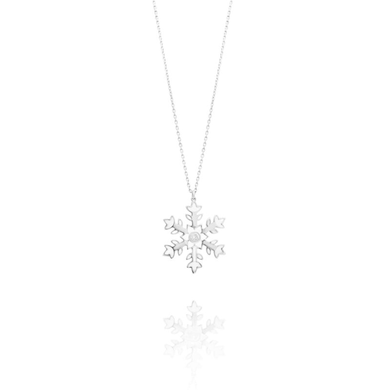 Snowflake Necklace, Handmade winter jewelry, Santa Jewelry