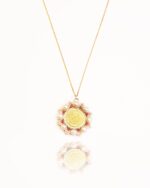 Oummi Diamond Necklace with Pearls and Ruby