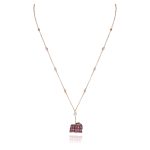 Tarboush Diamond Ruby Pendant