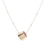 Tarboush Diamond Necklace with Ruby and Black Diamond