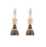 Chess Diamond Earrings with Fancy Diamond