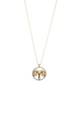 Zodiac Diamond Necklace Aries with Black Diamond and Precious Stone