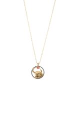 Zodiac Diamond Necklace Taurus with Fancy Diamond and Precious Stone