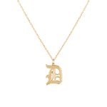 Initials Gold Necklace Letter D
