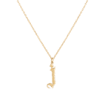 Initials Gold Necklace Letter J