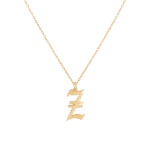 Initials Gold Necklace Letter Z