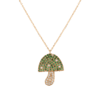 Wild Mushroom Diamond Necklace with Precious Stones