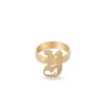 Initials Gold Ring Letter Y