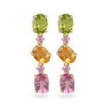 Daily Dazzle Diamond Earrings with Precious Stones