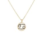 Zodiac Brown Diamond Necklace Cancer