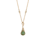 Light Diamond Necklace with Emerald