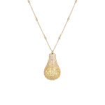 Light Diamond Necklace with Yellow Sapphire