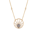 Light Diamond Necklace with Blue Sapphire