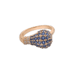 Light Diamond Ring with Blue Sapphire
