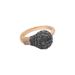 Light Diamond Ring with Fancy Black Diamond