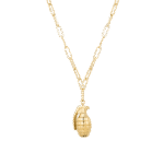 Bullet Men Grenade Gold Necklace
