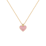 Kids Heart Necklace with Enamel