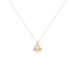 Zodiac Brown Diamond Necklace  Libra