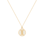 Zodiac Diamond Necklace Gemini with Enamel