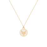 Zodiac Diamond Necklace Taurus with Enamel