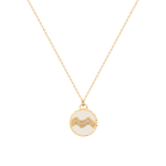 Zodiac Diamond Necklace Aquarius with Enamel