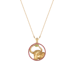 Zodiac Diamond Necklace Taurus with Ruby and Precious Stone