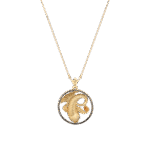 Zodiac Diamond Necklace Pisces with Citrine and Precious Stone