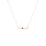 Love Lock Diamond Necklace with Ruby