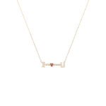 Love Lock Diamond Necklace with Ruby