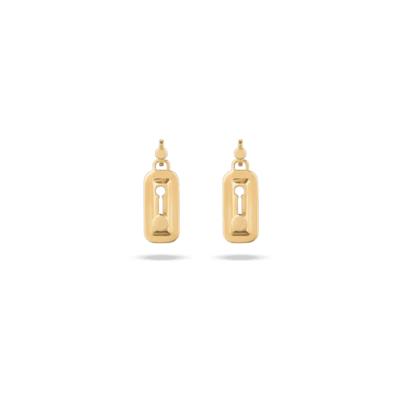 White gold earring, Custom gold jewelry, Fine jewelry for women