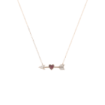 Love Lock Diamond Necklace with Ruby