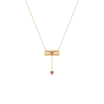 Love Lock Necklace with Ruby