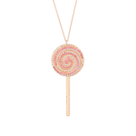 Lollipop Diamond Necklace with Ruby
