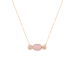 Candy Necklace, 18kt rose gold, set with brilliant-cut white diamond, and pink sapphire