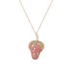 Exotic Summer Strawberry Diamond Necklace
